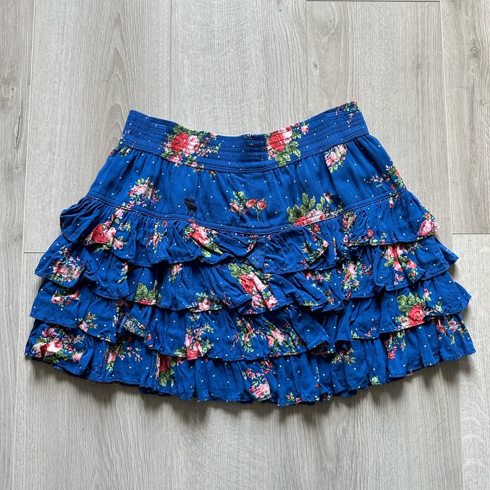 Abercrombie & Fitch Floral Ruffled Mini Skirt Size Medium